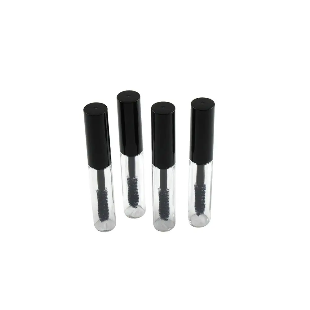 Free shipping MOQ 500pcs TM-M119  3ml mini plastic mascara tube black-cap blowing bottle empty mascara tubes with brush