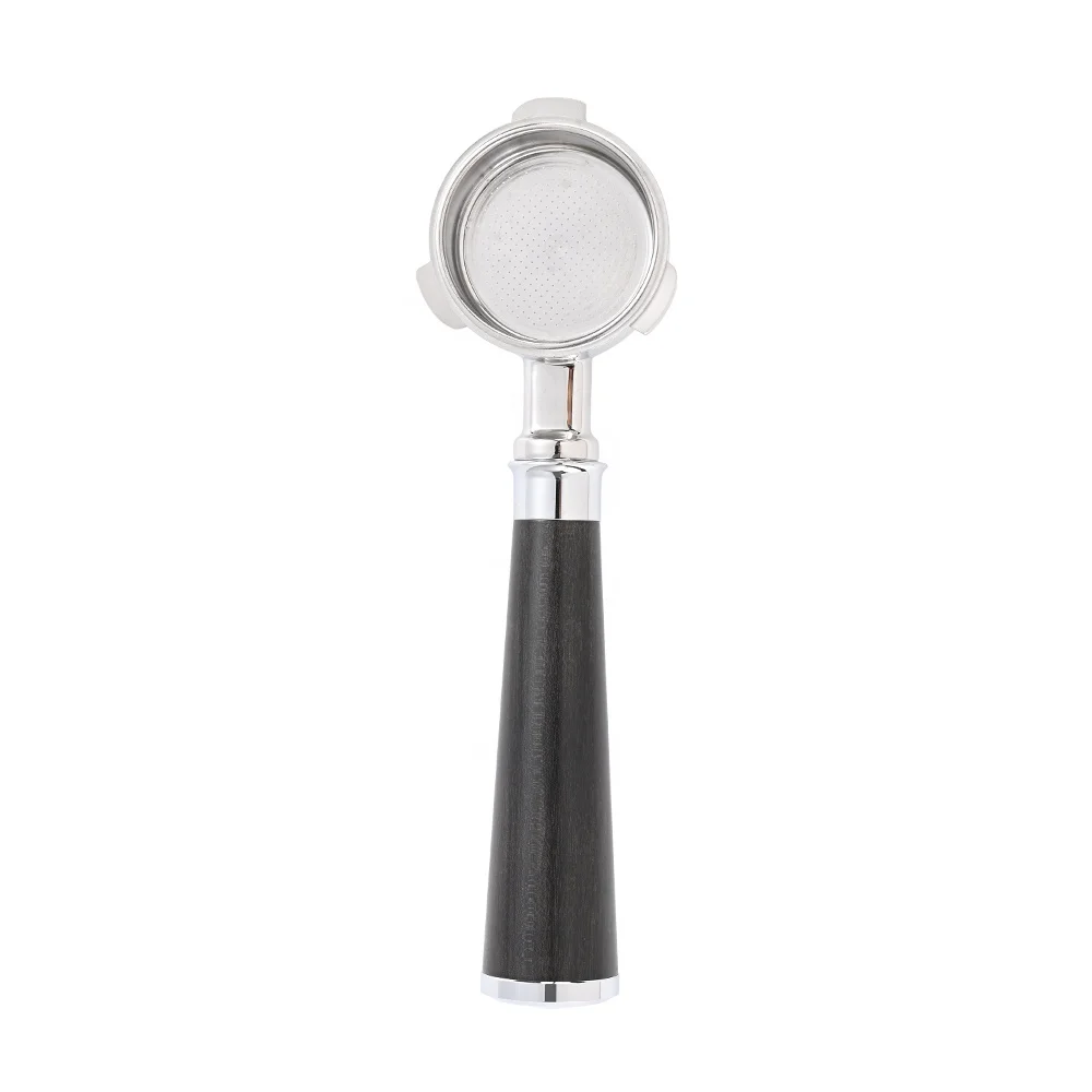 51mm Wooden Handle Delong Naked Stainless Steel Bottomless Espresso Machine Coffee Portafilter