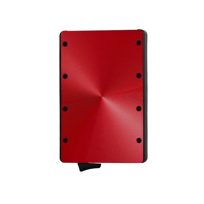 OEM CD pattern women popup wallet metal business card case aluminium credit card holder