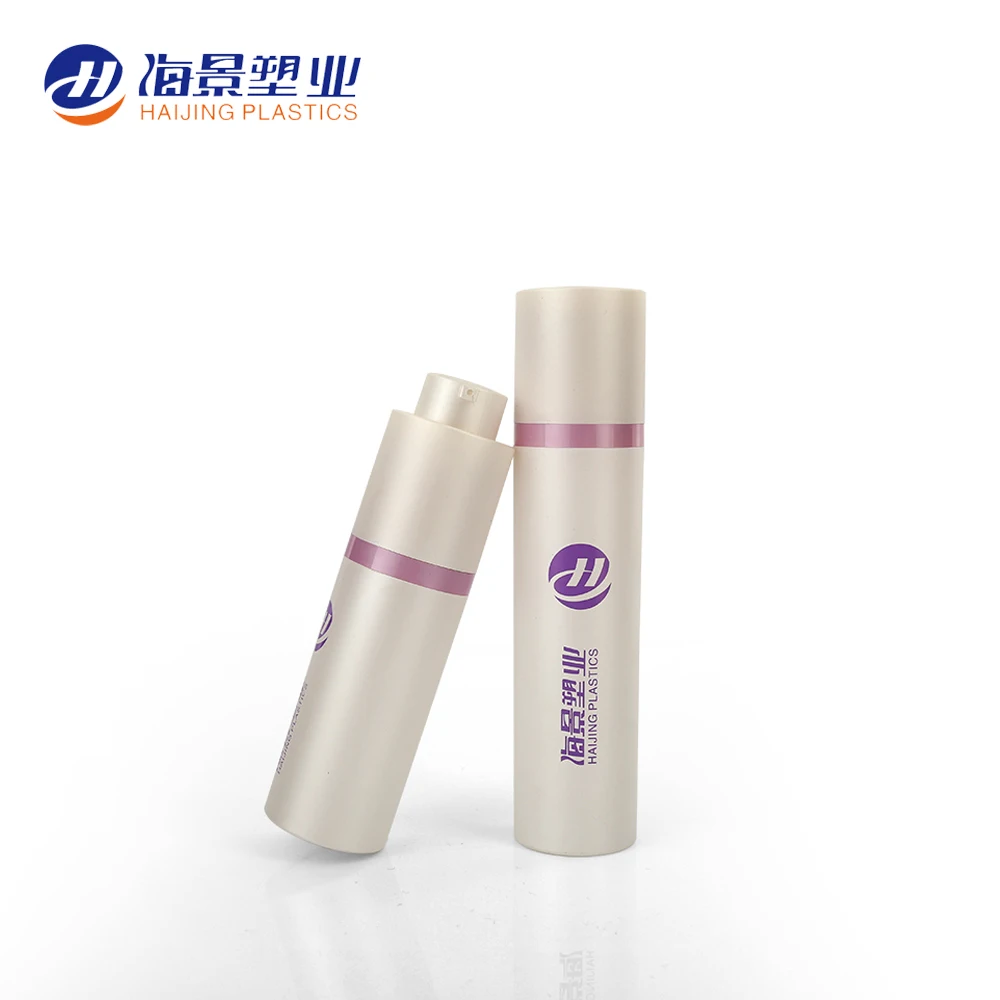 white color Airless Pump Lotion Bottle Manufacturer Cosmetic Plastic Screen Printing Logo 50 Ml Acrylic PUMP Sprayer bottle