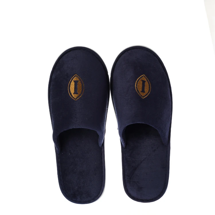 OEM customized logo luxury slipper disposable hotel slippers