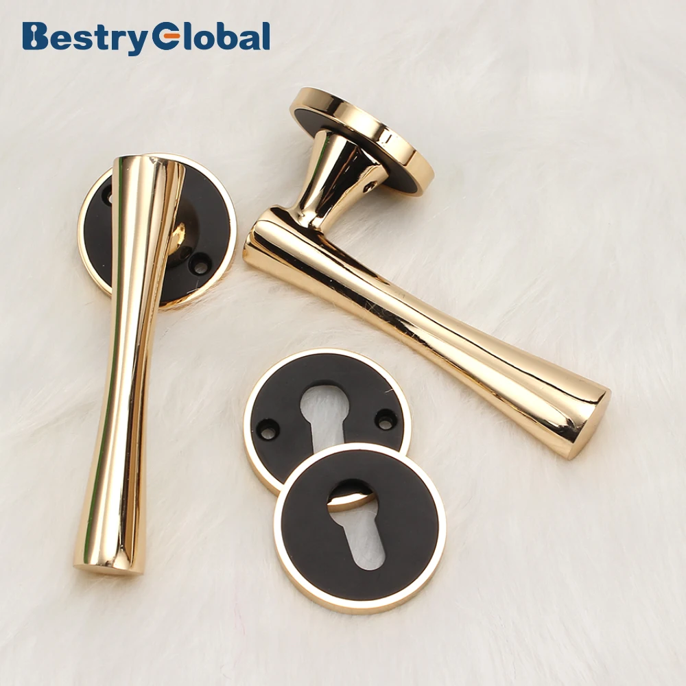 
Manufacturer Factory Produce Door Handle Rose Gold Color Door Lever Handle 