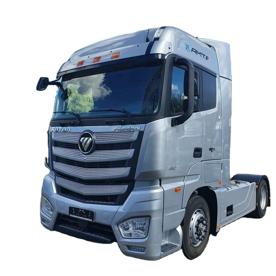 Chinese Foton Auman 4x2 High-top cab Tractor Head 460hp  Automatic Transmission Cummins engine ZF gearbox