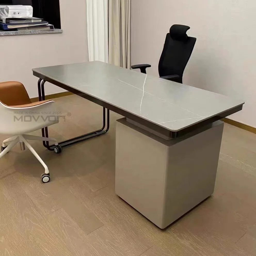 Light luxury modern minimalist Italian home office desk for home office
