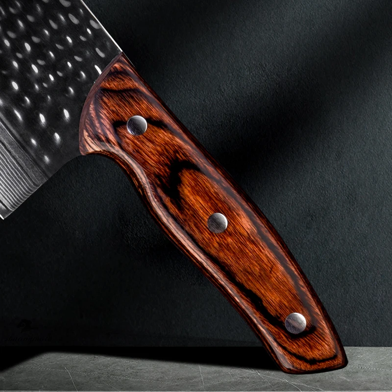 8inch Kitchen Knife  Damascus Cleaver Knife Stainless Steel 8Cr14 Knives With Pakka Handle