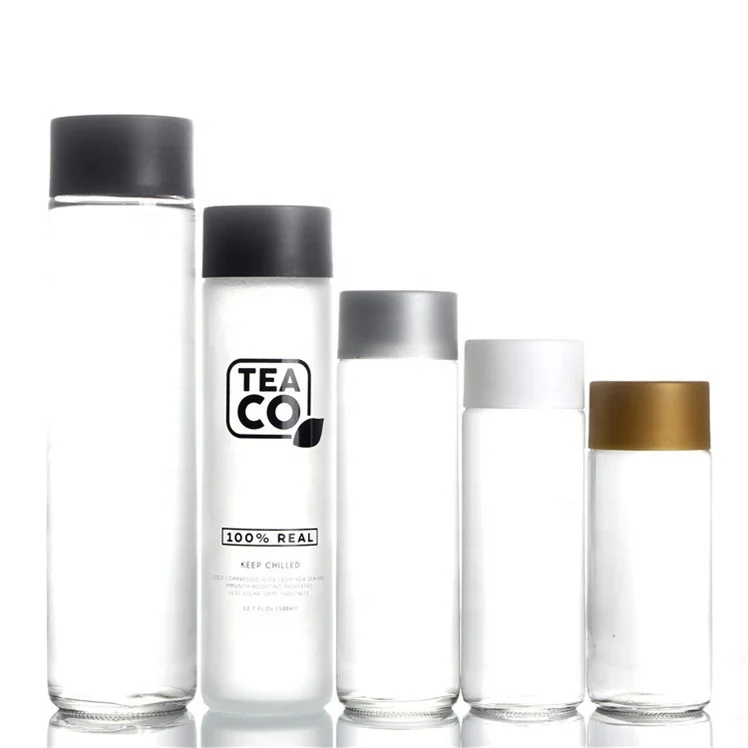 OEM clear round flint glass 250ml 375ml 500ml 750ml voss glass bottle empty mineral water bottle