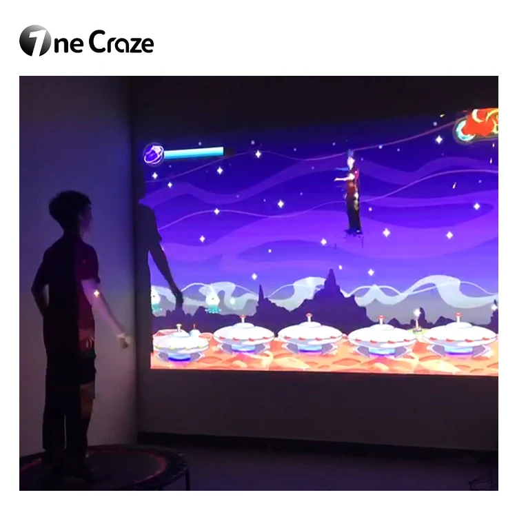 Children Kids Playground Jumping Ar Trampoline kinect Sensor Interactive Games Interact Game with hd Screen for Trampoline Park
