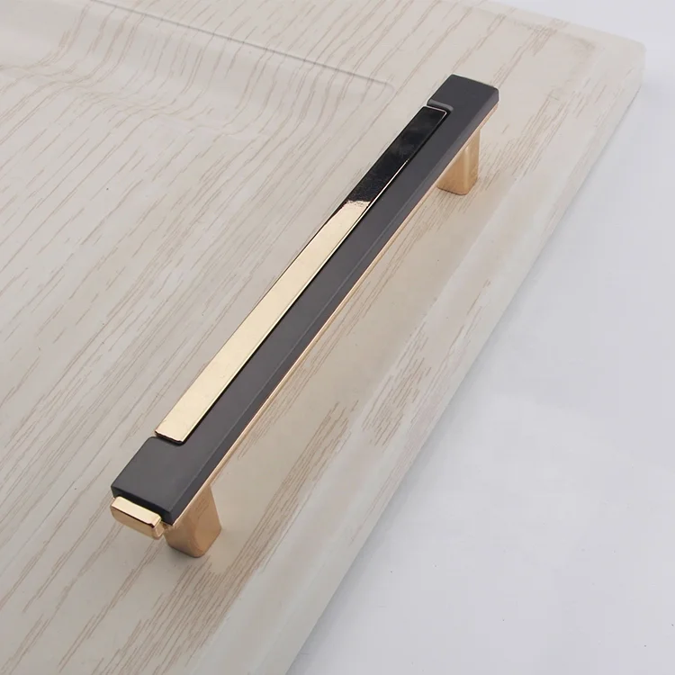 Furniture Hardware Bathroom Chrome Black Gold Zinc Modern Door Drawer Handle