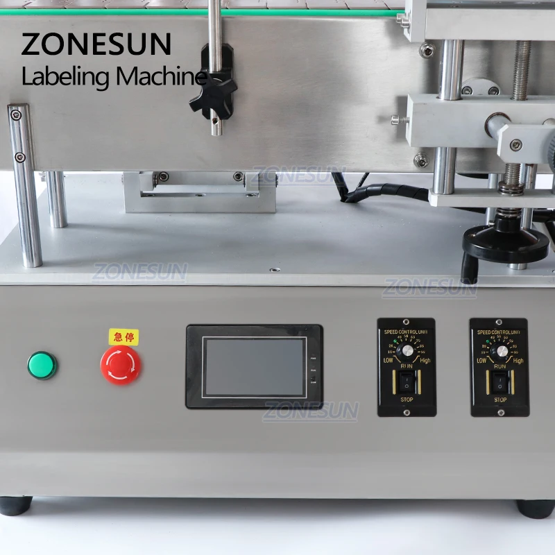 ZONESUN TB-500A Настольный этикетировщик для бутылок с водой двусторонний автоматический этикетировочный