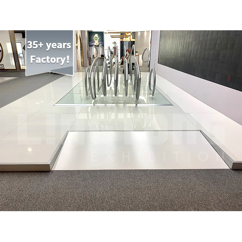 adjustable wooden flooring compatible with L- system