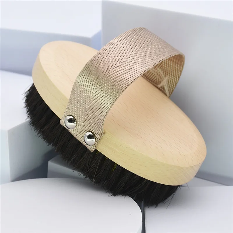 2024 New Style Natural Home Spa Vegan Body Scrub Long Handle Wooden Cleansing Beauty Bath Brush Private Label