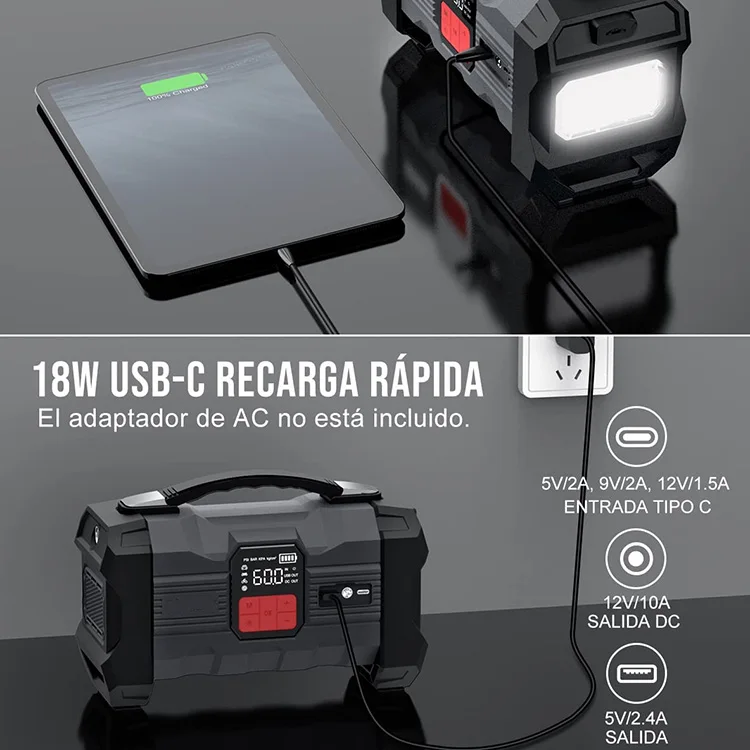 Portable 12V Emergency Tyre Inflator Car Starter 24800Mah Outdoor Equipment Car Jump Starter With Air Compressor