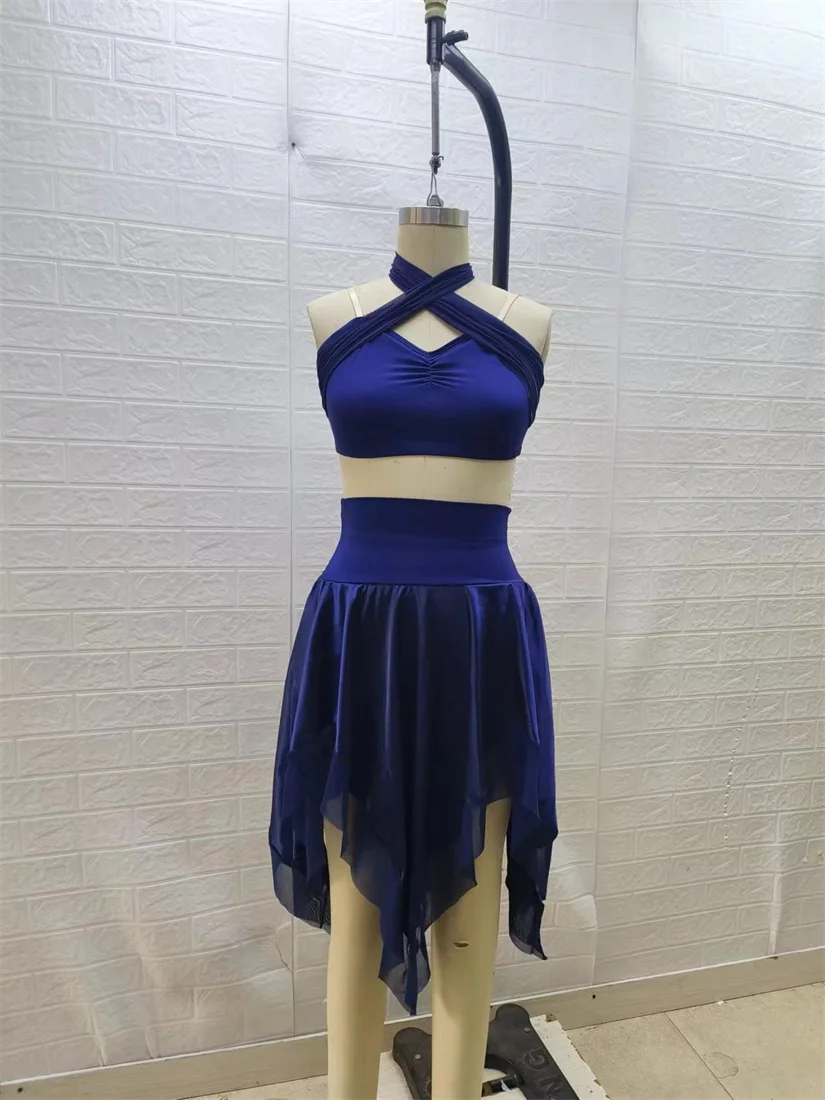 New Latin and Jazz Dance Dress for Girls Dance Dress for Satin