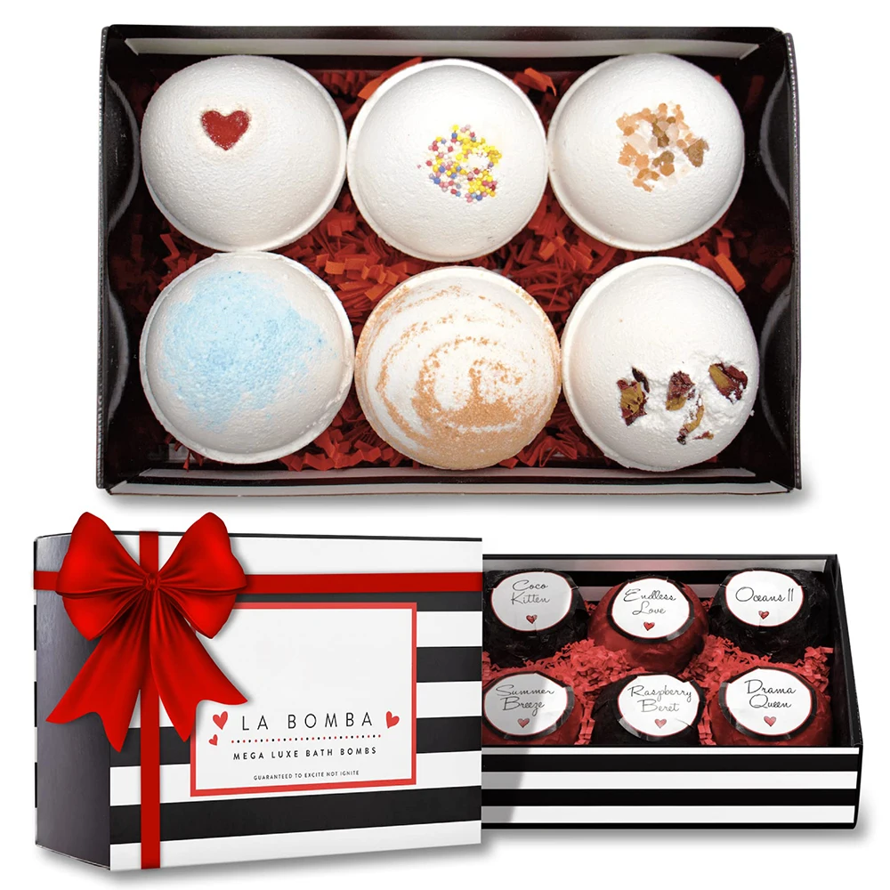 Wholesale Essential Oils Bath Fizzer Gift Set Bath Bombs For Private Label With Box