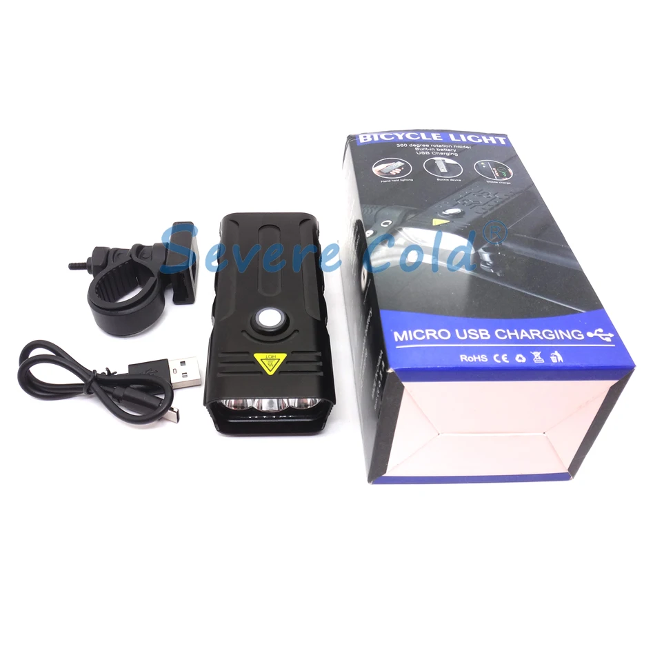 2022 New Bike Light USB Rechargeable 3600 Lumen Front Head Tail Bicycle Light LED Front Bicycle Lamp Set