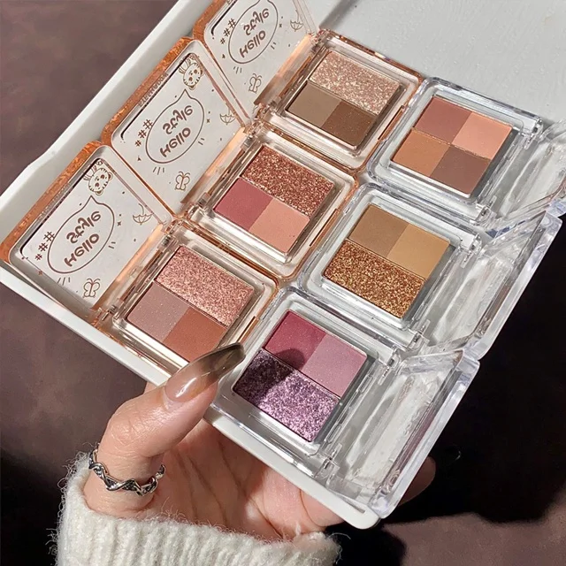 Custom Glitter Matte Mini Eye Shadow Pallet Supplies High Quality Organic Eyeshadow Vegan Natural Eye Shadow Palette