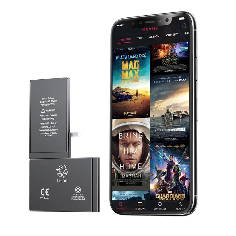 2024 oem for iPhone battery batterie replacement for iPhone 15 14 13 12 11 x xs xr pro max 8 7 6s plus mini se brand new 0 cycle