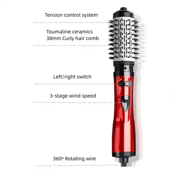 Professional 3 In 1 Hair Dryer Brushes Set Electric Hair Round Rotating Volumizer Hot Air Brush Comb Blow Dryer Brush