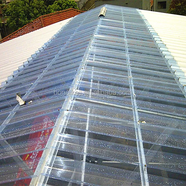 Fibreglass Reinforced Plastic Corrugated Panels Greenhouse Skylight Carport Awning Roofing Langfang Bonai energy-efficient