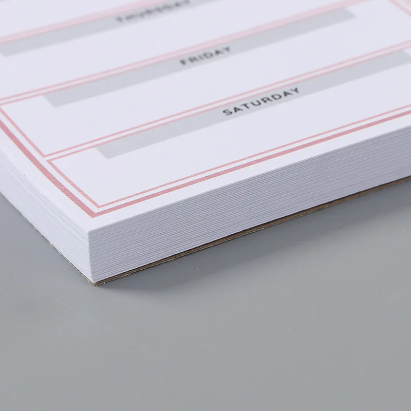 A5 weekly schedule page custom, 6 rings refill pages for planner, insert paper custom