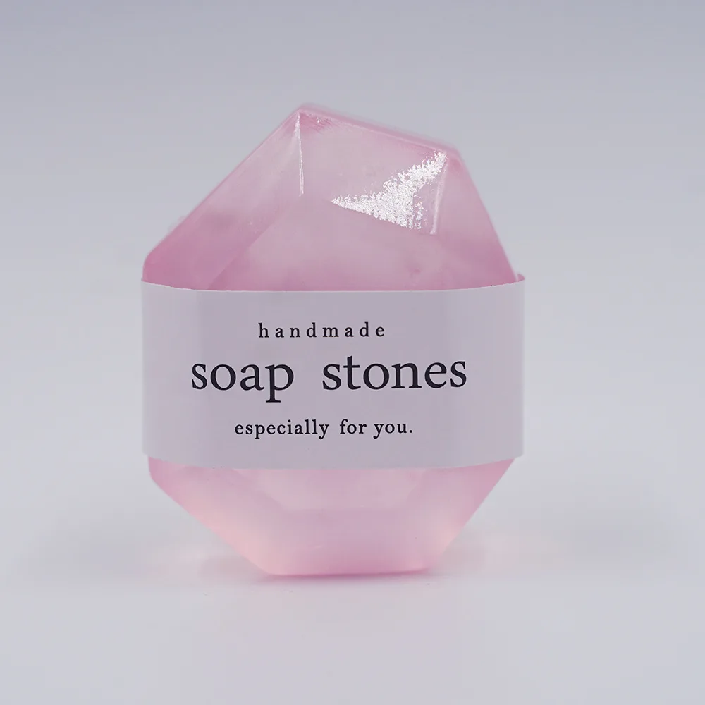 Best Selling Face whitening Skin Soap Body Skin Lightening 100% handmade Sea Salt Rose Natural &Organic Crystal Stone Bath Soap