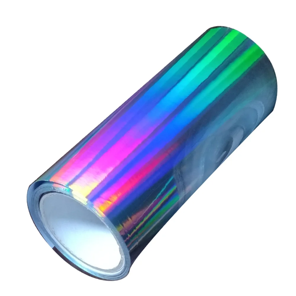 Plain Laser Film PET BOPP PVC Holographic Thermal Film For Printing with wholesale price sample support
