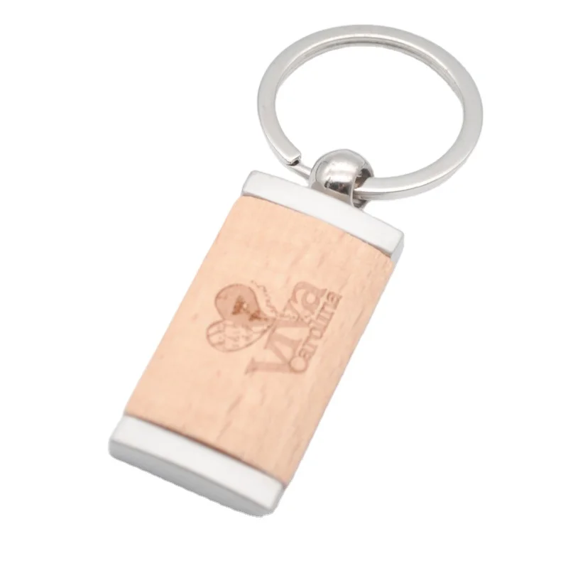 custom logo laser engraving plain wooden keychain,blank wooden key chain,wooden keyring