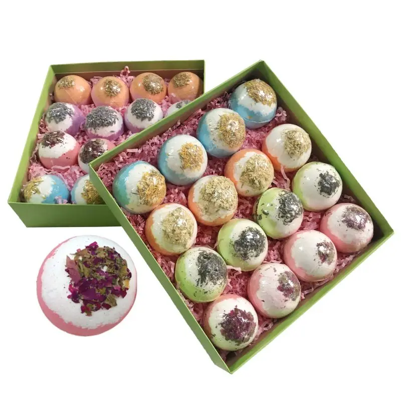 Wholesale Luxury Private Set Bath Fizzies Bubble Salt Bath Bomb Ball Spa Shower Sale