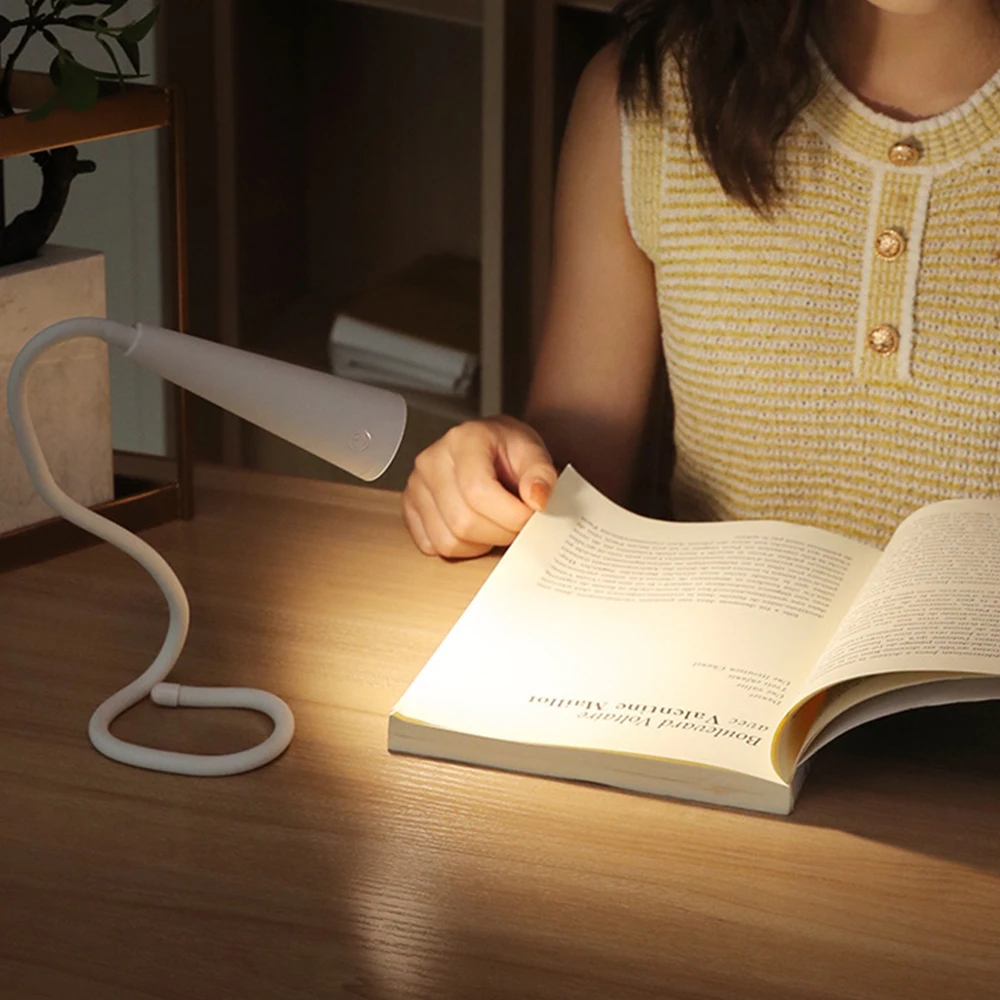 LED Book Light Reading  Bed Eye Caring 3 Color LED reading table lamp flexible tube creative learning light