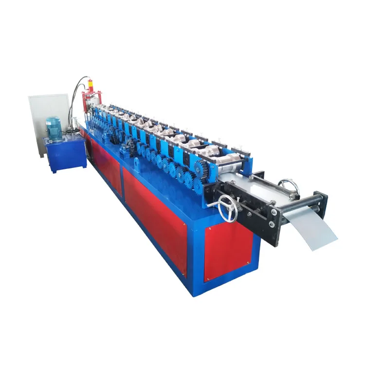 Metal roller shutter door guide rails roll forming machine pu foam shutter door roll forming machine