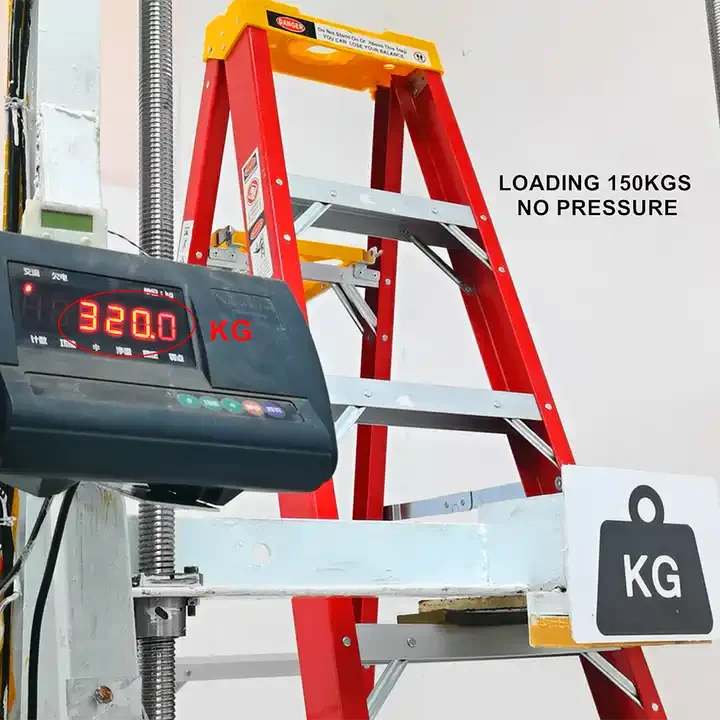 Low priced fiberglass frame ladder household heavy-duty ladder double-sided insulated ladder