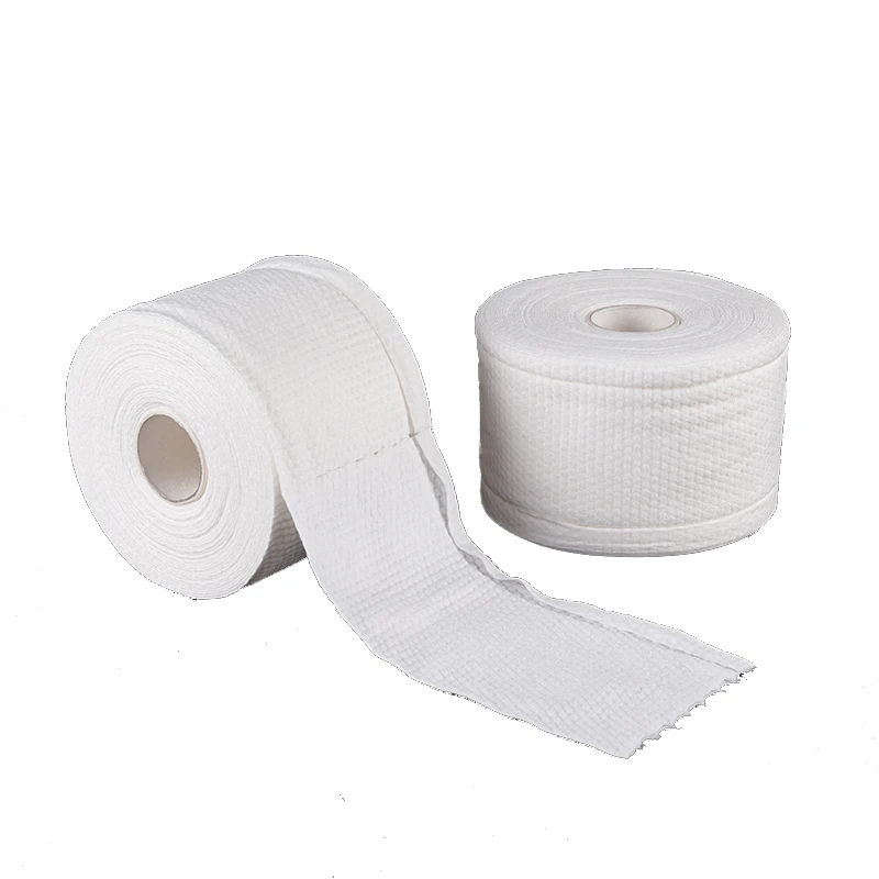 
Factory Direct supply disposable face cloth rolls non-woven cotton soft towel roll bags Pearl pattern beauty cleaning towel 