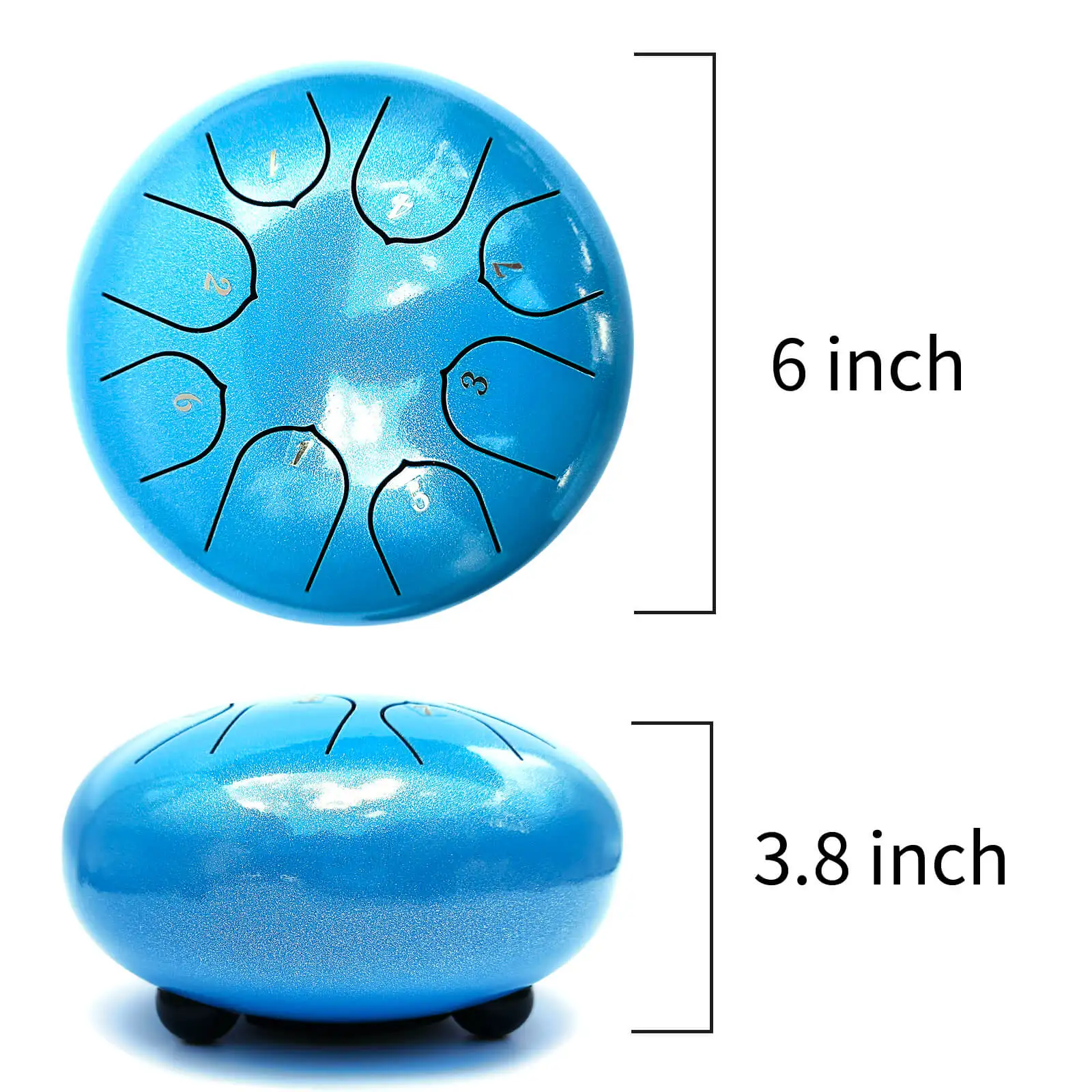 Amazon best seller 6-inch 8-note mini hand pan percussion instrument tank steel tongue drum for yoga meditation Iron material