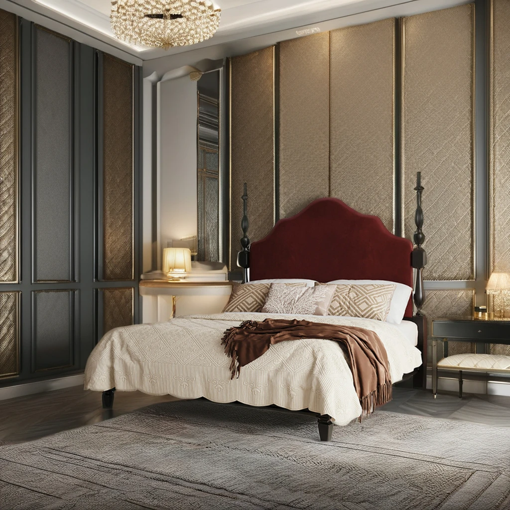 PurelyFeel Paris 1 8 м двуспальная кровать принцессы с высокой спинкой американская римская колонна цельная деревянная и металлическая рама французский античный стиль