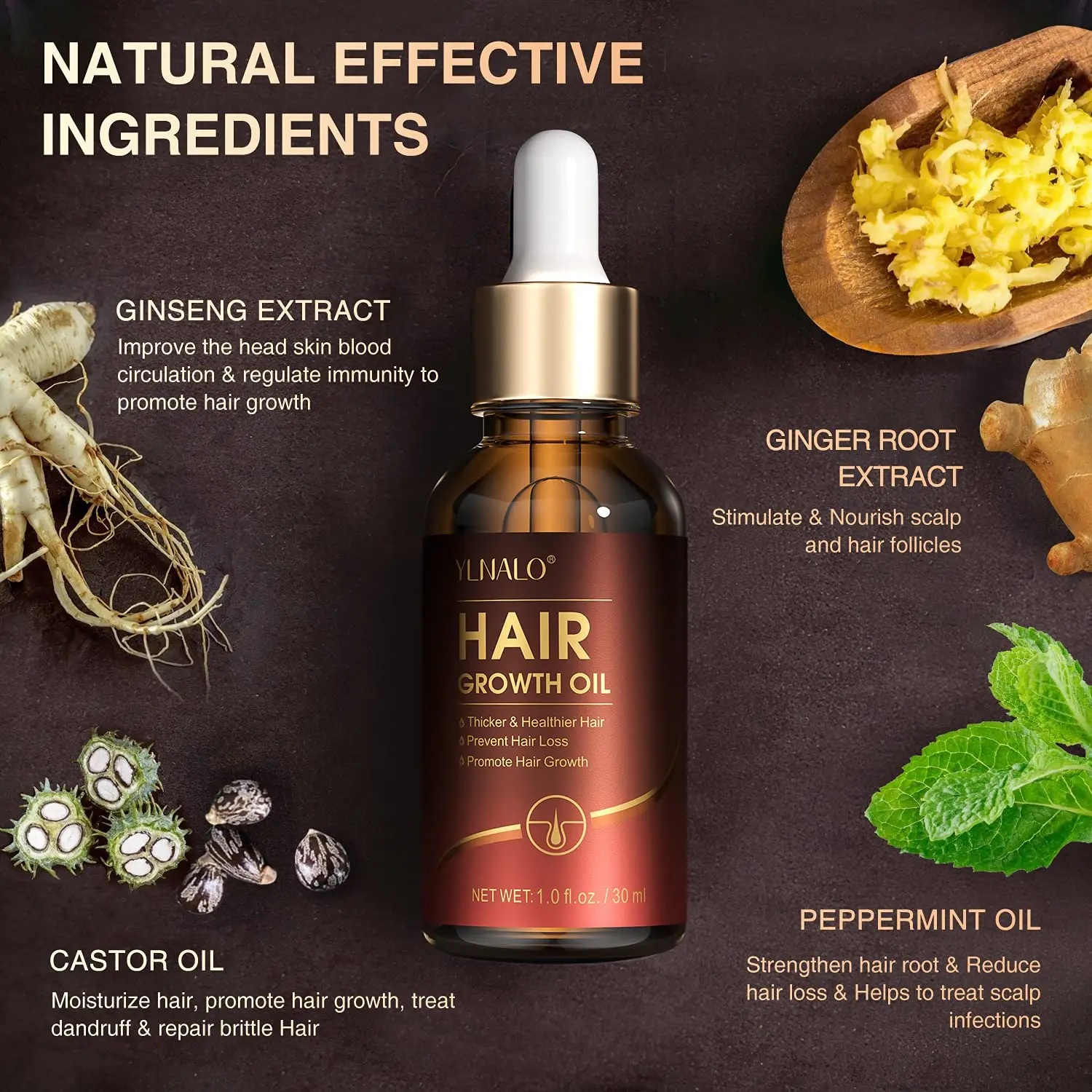 Hot amazon sale Hair Growth Oil Regrowth Stop Hair Loss Biotin hair growth serum