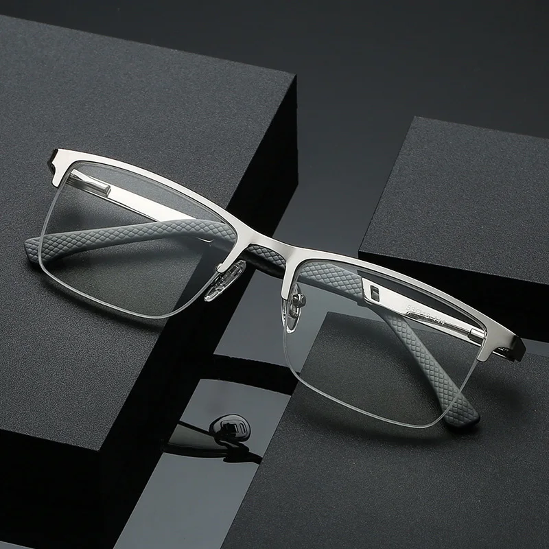 Classic Metal Rectangle Frame Presbyopia Glasses Anti Blue Light Reading Glasses for Women Men