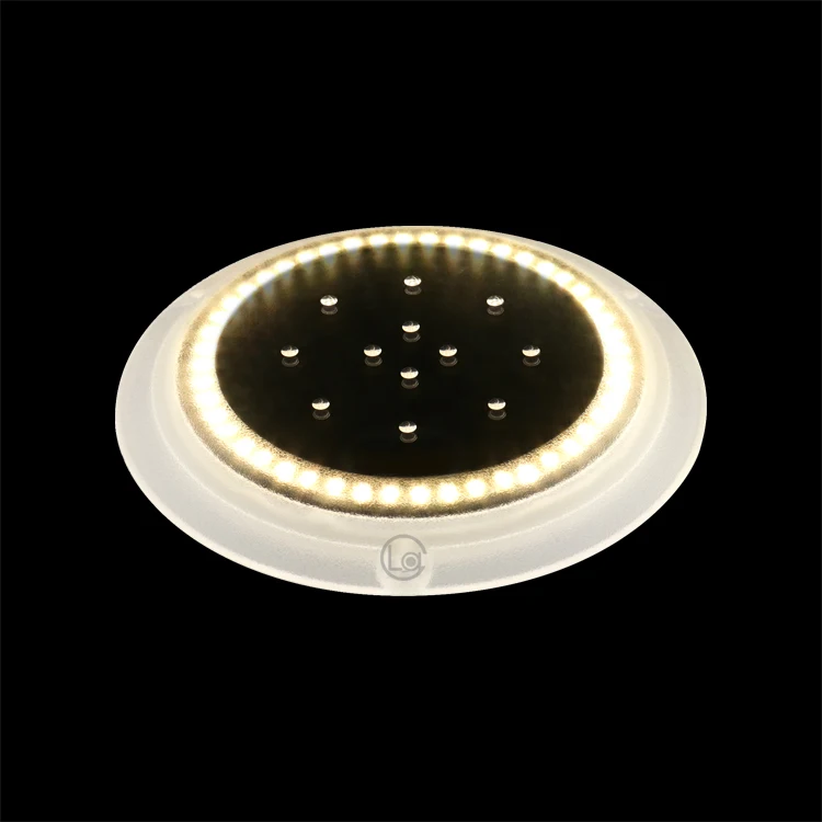 Outdoor Solar LED Round Paver Waterproof Crystal Glass Landscaping Solar Ice Brick Buried LED Garden IP65 Solar Brick Light