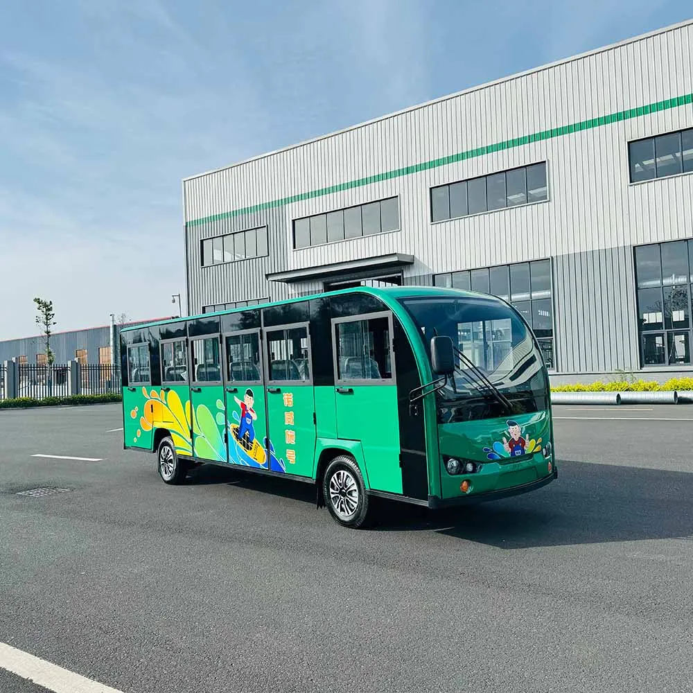 Electric Sightseeing Bus 8-17 Seater with air conditioning Tour Bus Mini electric sightseeing car for carrying passengers