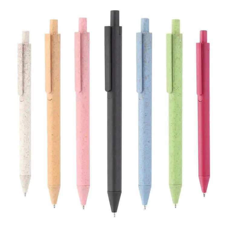 Eco friendly  wheat straw pen cheap promotional ballpoint pen