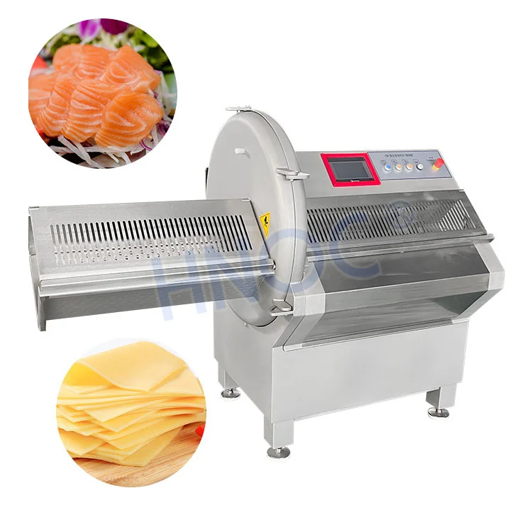 HNOC Automatic Raw Fish Fillet Cheese Beef Steak Ham Pork Rib Ear Sausage Fish Meat Slice Cut Machine Price