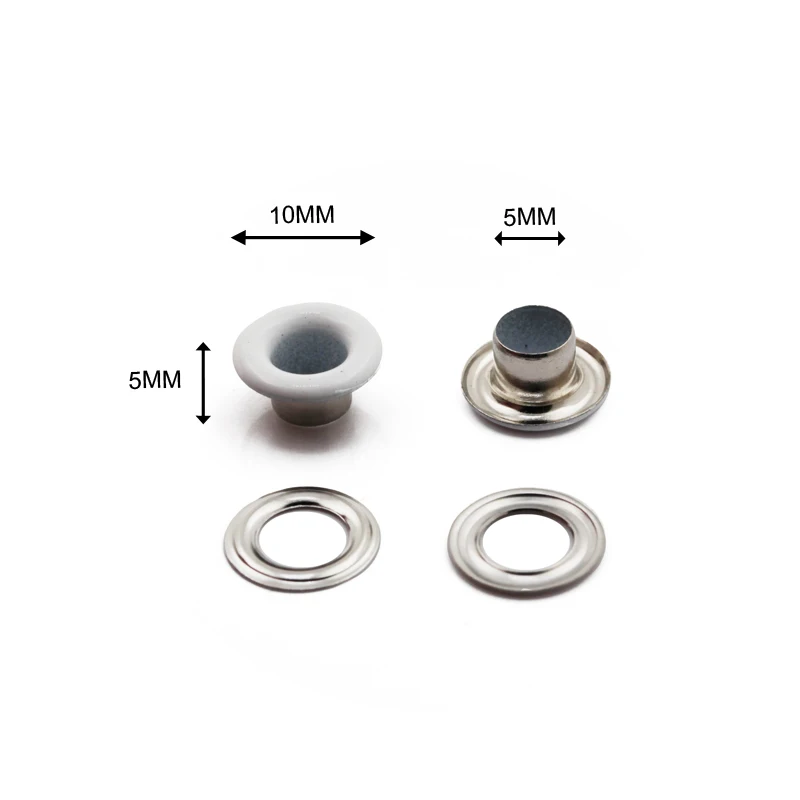 Hot Sale 10mm Different Color Metal Eyelet For Garments Leather Handbag Bag Shoes Purses Eyelet And Grommet