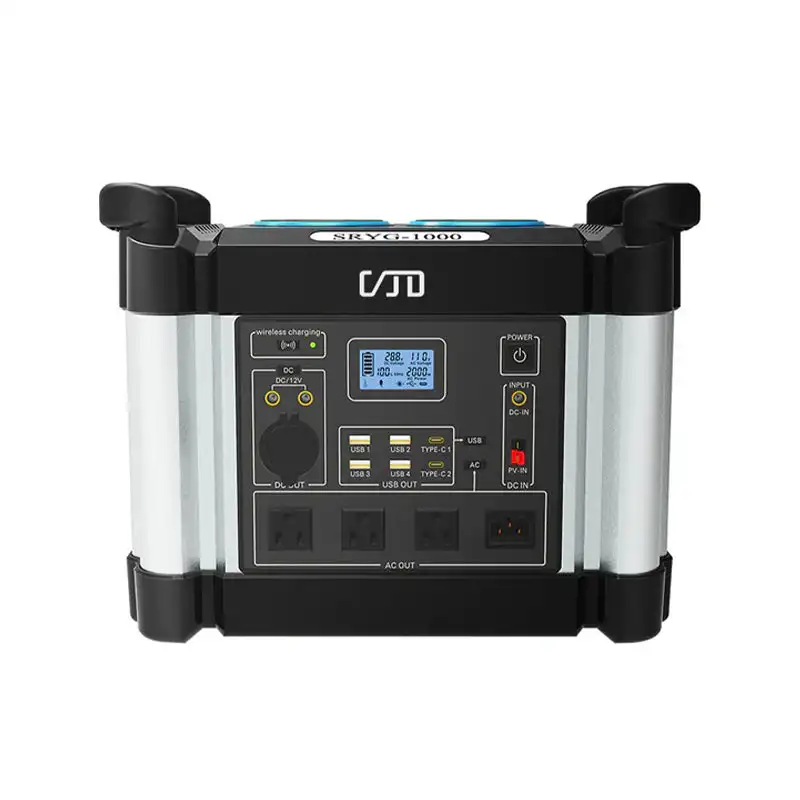 1000W 1500W 2000W Portable Power Station 2000W Power Bank With Solar Panel 100W 200W For Outside Camping
