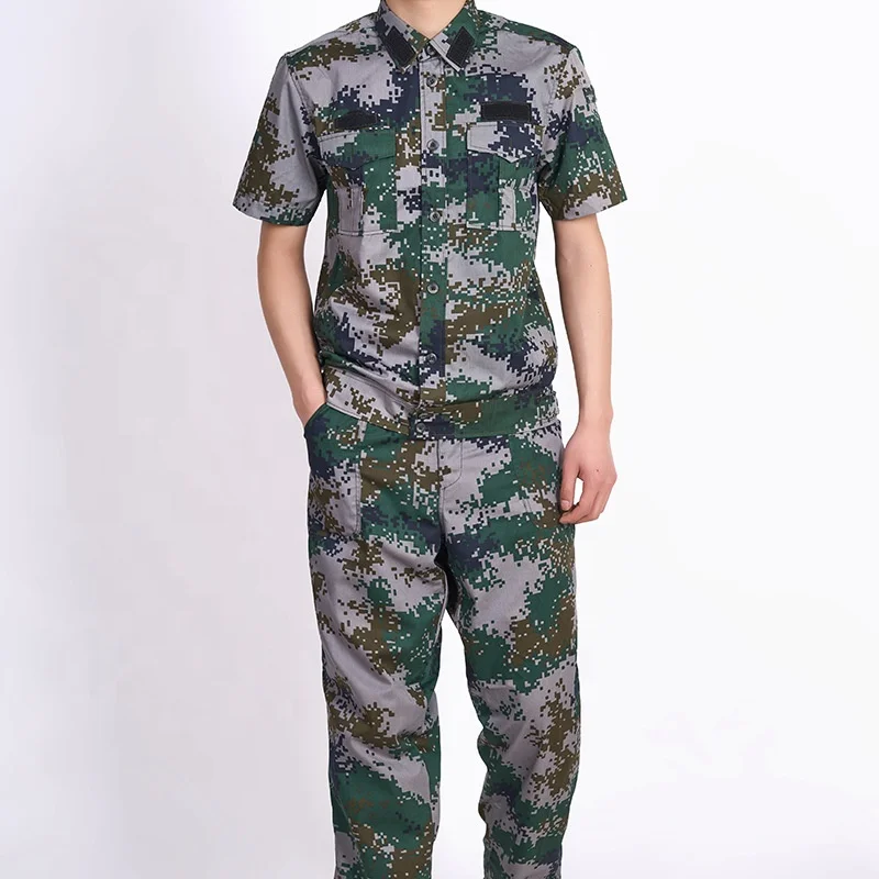 Camo Tactical BDU Uniform Combat Suit Military Short Sleeve Shirt Jacket Coat And Tactical Cargo Pants Set Army Uniform Military