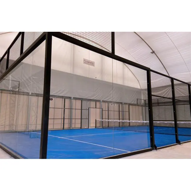 Manufacturer top supplier customized panormaic paddle court full view padel court