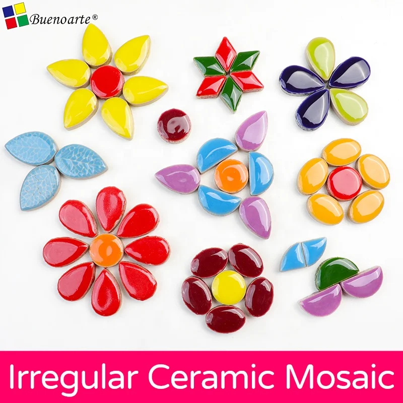 Ceramic Hobby Material & DIY Mosaic Tile Craft Supplies Arte Flower Water Drop,teardrop So On