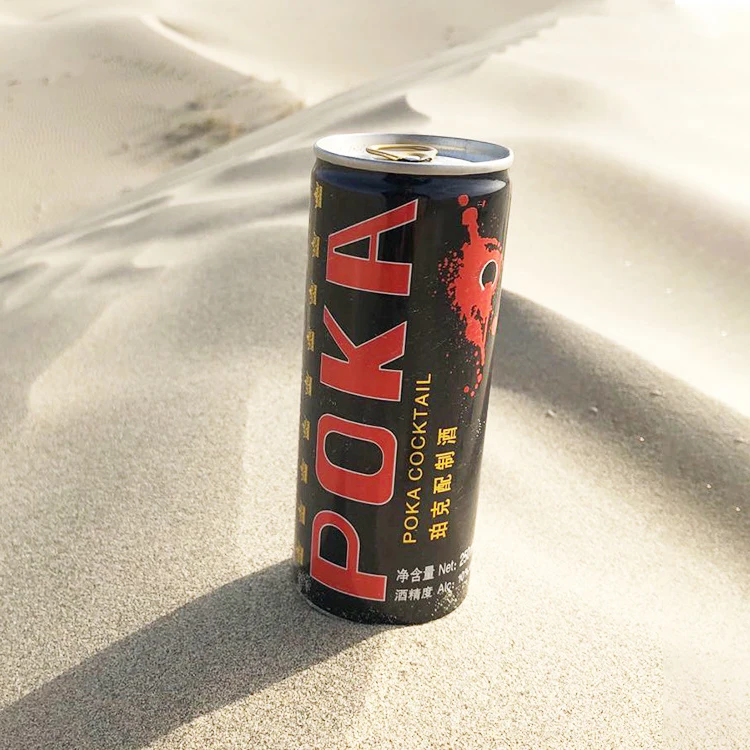 Factory price drink POKA Cocktail 250ml*24 Cans of Beverage wholesale Cocktail drink can design logo