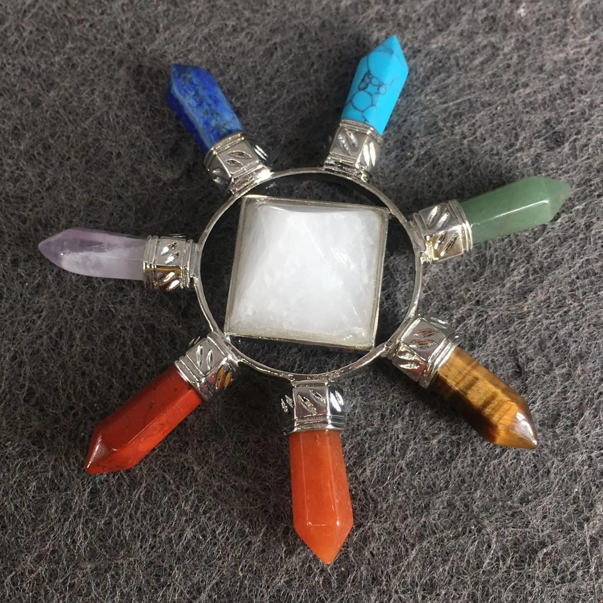 Wholesale natural crystal carving 7.5CM powder crystal energy emitter decoration collection arts and crafts gifts