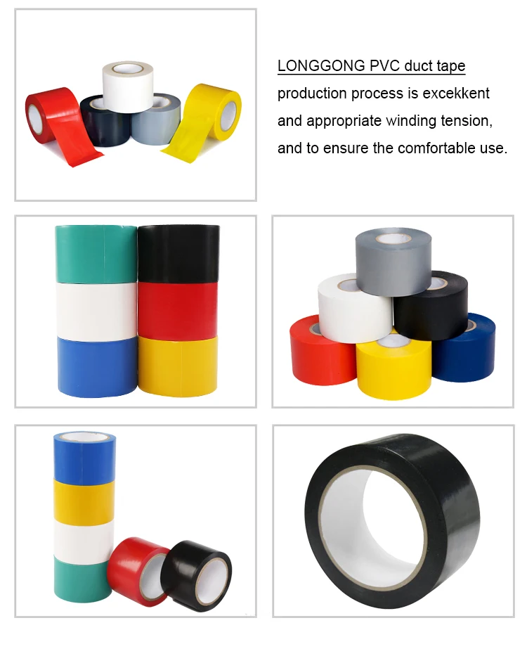 33m 50mm high-quality custom printed waterproof pvc pipe uv protection wrapping wrap cloth duct grey protection tape
