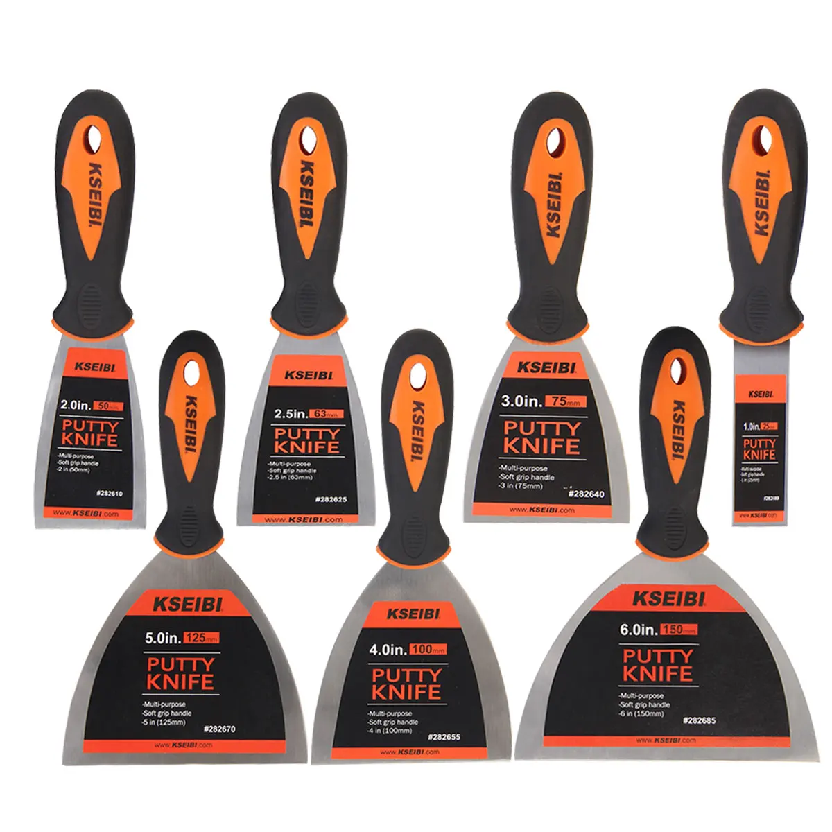 KSEIBI Crown Scrapers PROGRIP Handle Mirror Putty Knife Scraper