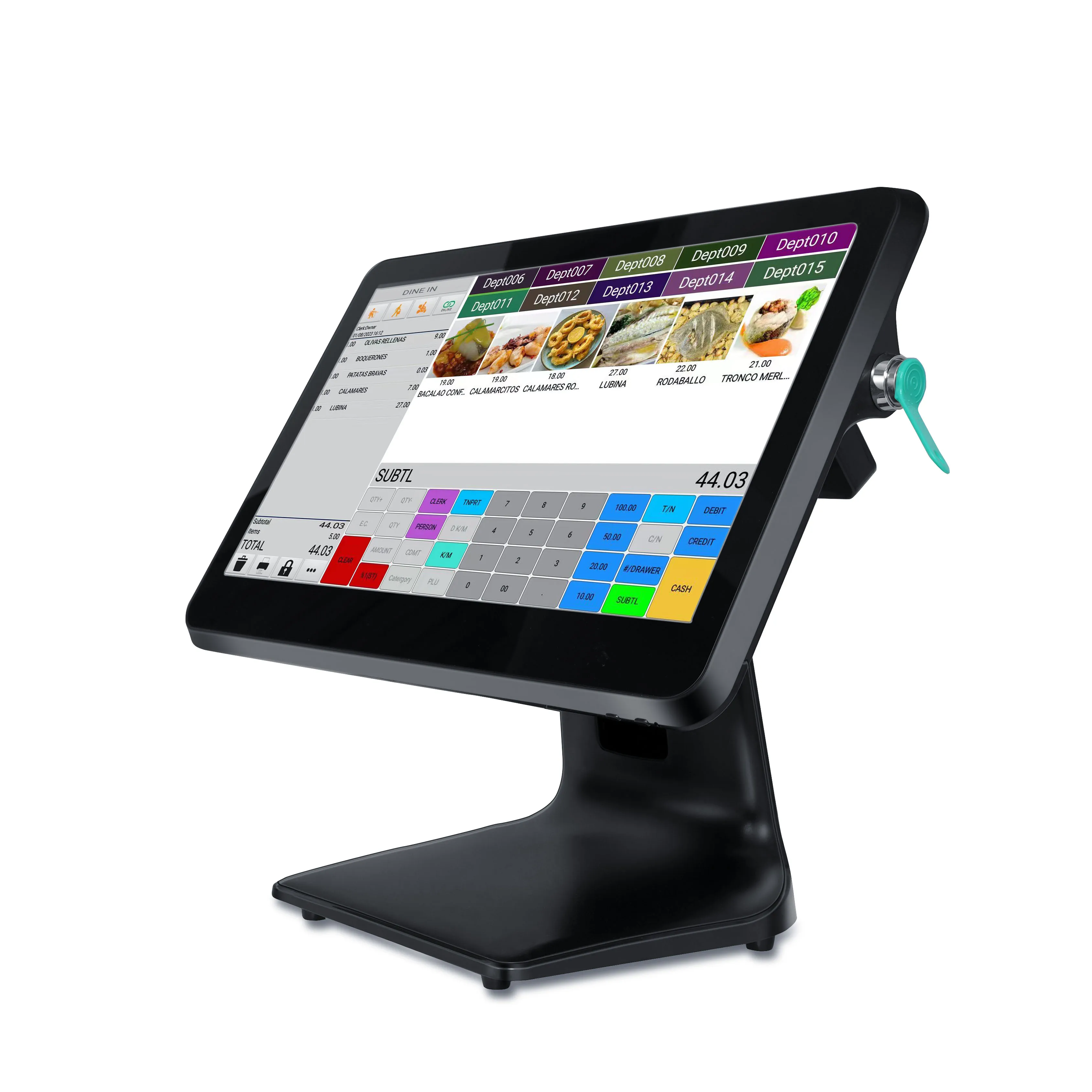 15.6 inch Android Software Management System with POS APP Support Restaurant Order Kitchen Printer for food